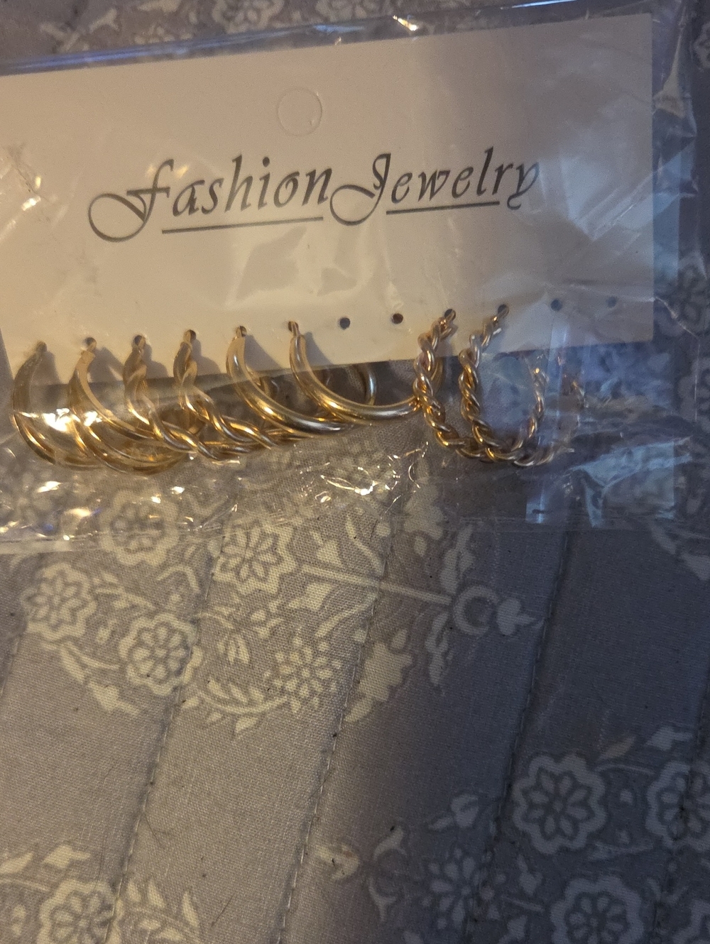 Fashion Jewelry Gold Hoop Earring Set - Mixed Styles